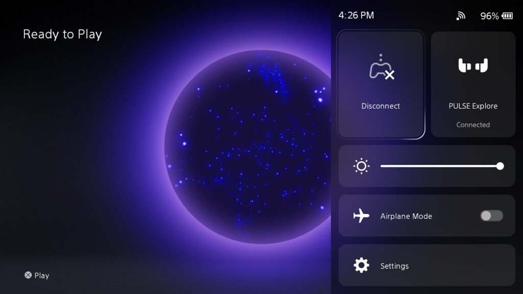 Display battery level in percentage PlayStation Portal